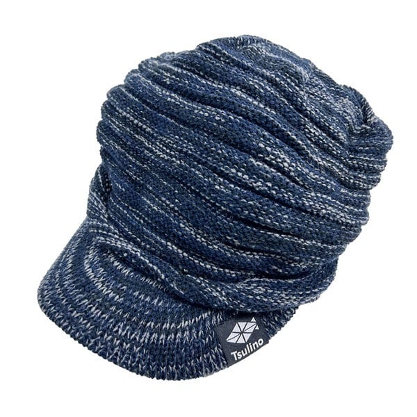 8フクレニットジープ【防寒/ニット帽】(ミックスネイビー)